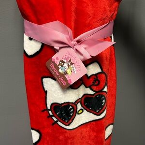 Hello Kitty Red and White Throw Blanket